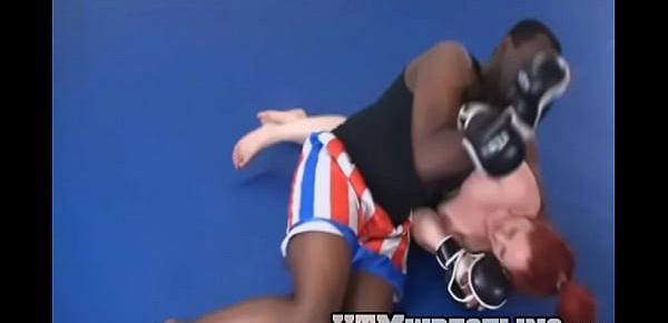  Interracial MMA Mixed Wrestling vs Andrea Topless